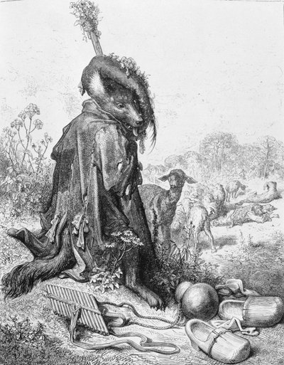 The Wolf Turned Shepherd, Illustration from 